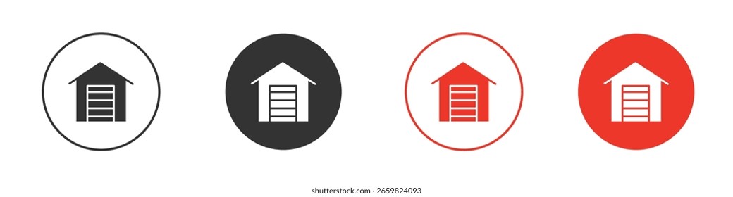 Icono del garaje para el logotipo, símbolo de la muestra del Vector para el diseño
