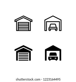 Garage Icon Logo Vector Symbol