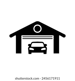 Garage Icon, for mobile concept and web design color editable