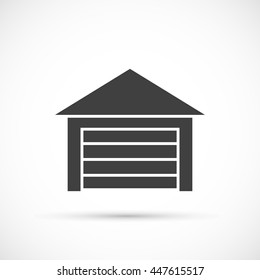 Garage icon on white