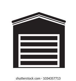 garage icon on white background. garage sign. flat style. parking garage symbol.
