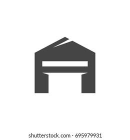 Garage icon on white background. Garage vector logo illustration isolated sign symbol. Modern pictogram for web graphics