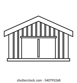 Garage icon. Outline illustration of garage vector icon for web