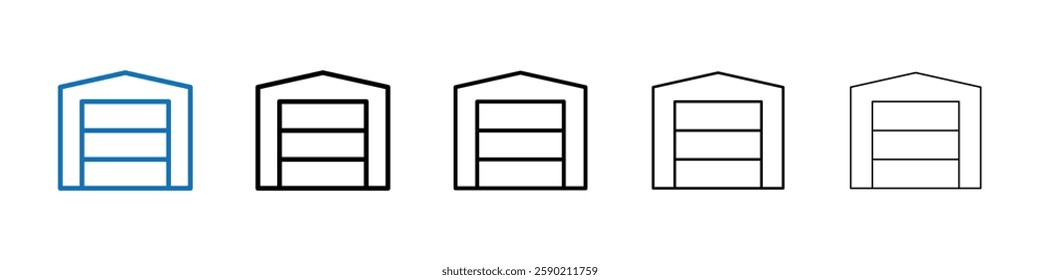 Garage icon Outline vector logo for web ui