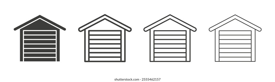 Garage icon pack. vector illustration