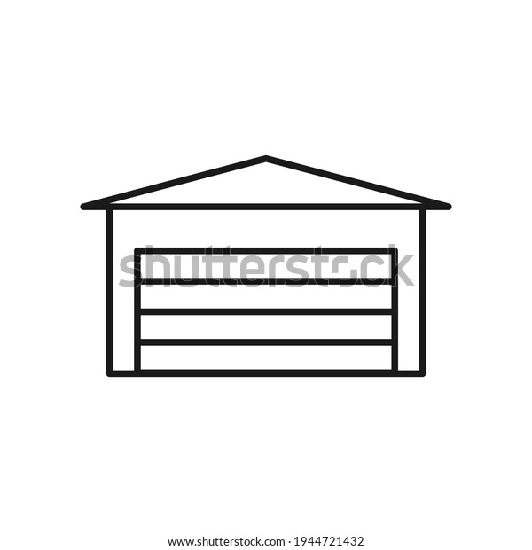 Garage icon.\
Parking icon. Storage house\
icon.