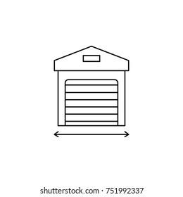 Garage icon. Real estate element. Premium quality graphic design. Signs, outline symbols collection, simple thin line icon for websites, web design, mobile app, info graphics on white background