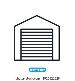 garage icon. Real Estate garage symbol template for graphic and web design collection logo vector illustration