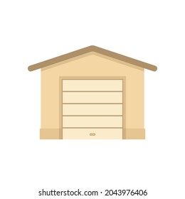 Garage icon. Roller gates. Colored silhouette. Front view. Vector simple flat graphic illustration. The isolated object on a white background. Isolate.