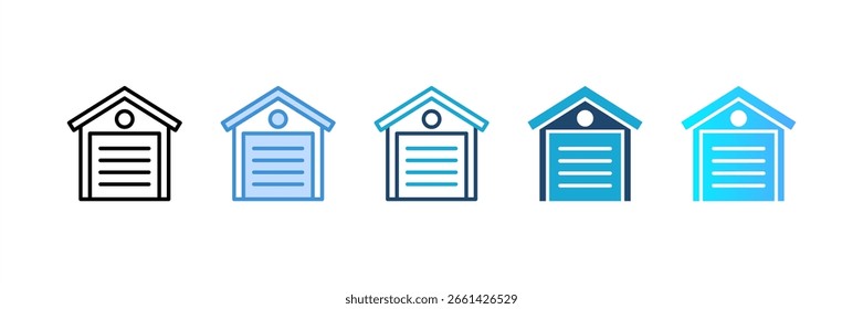 Conjunto de iconos de garaje colección de estilo múltiple