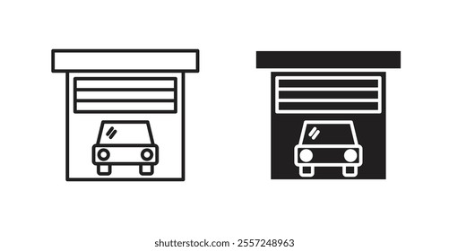 Garage Icon set. vector illustration set