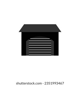 Garage icon. Simple style garage build poster background symbol. Garage building brand logo design element. Garage t-shirt printing. Vector for sticker.