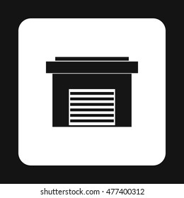 Garage icon in simple style on a white background