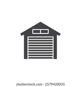 Garage icon Simple thin line flat symbol