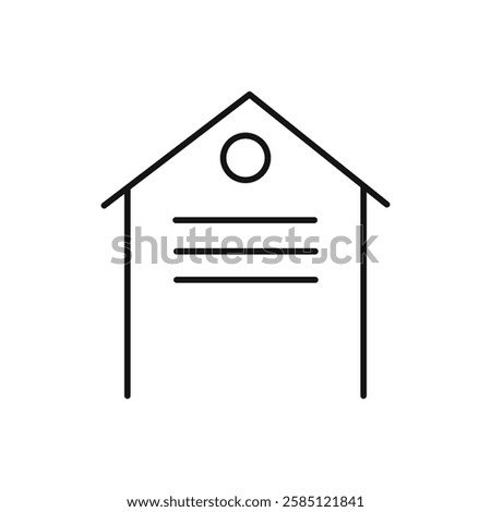 Garage icon. simple thin line vector icon