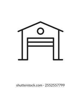 Icono de garaje Simple contorno delgado