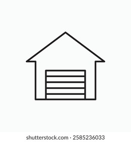 Garage icon. simple vector icon