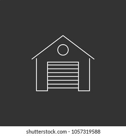 Garage icon, stock vector, eps10.
