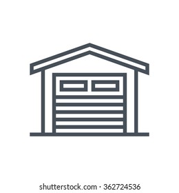 Garage icon suitable for info graphics, websites and print media and  interfaces. Line vector icon.