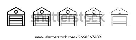 Garage icon Symbol concept for web design.simple line vector icon. logo illustration.