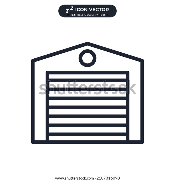 garage icon symbol template for\
graphic and web design collection logo vector\
illustration