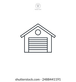Garage Icon symbol vector illustration isolated on white background
