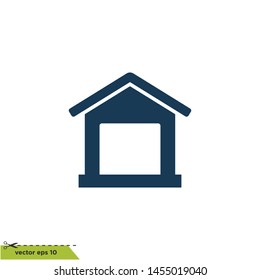 garage icon symbol. vector logo template