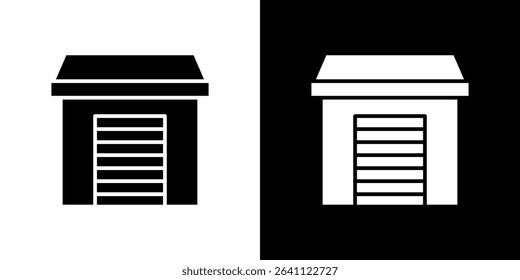 Garage icon symbols. Vector illustration.