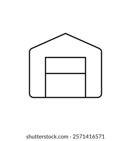 Garage icon Thin line vector