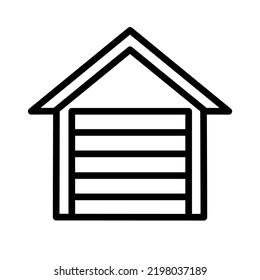 garage icon with trendy design