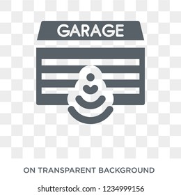 Garage icon. Trendy flat vector Garage icon on transparent background from smart home collection. 