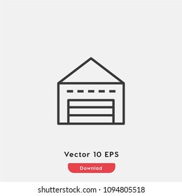 Garage icon vector, car symbol. Modern flat symbol for web and mobile apps