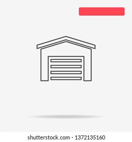 Garage icon. Vector concept illustration for design.