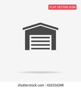 Garage icon. Vector concept illustration for design.