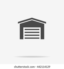 Garage icon. Vector concept illustration for design.