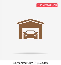 Garage icon. Vector concept illustration for design.