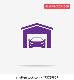 Garage icon. Vector concept illustration for design.