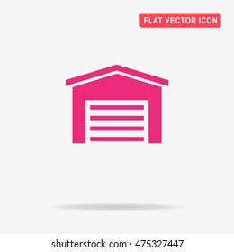 Garage icon. Vector concept illustration for design.