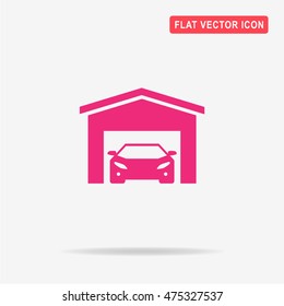 Garage icon. Vector concept illustration for design.