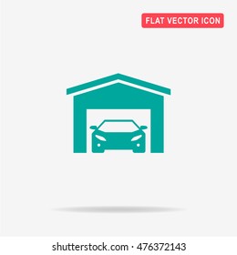 Garage icon. Vector concept illustration for design.