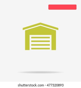 Garage icon. Vector concept illustration for design.