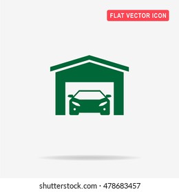 Garage icon. Vector concept illustration for design.