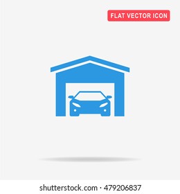Garage icon. Vector concept illustration for design.