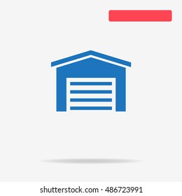 Garage icon. Vector concept illustration for design.