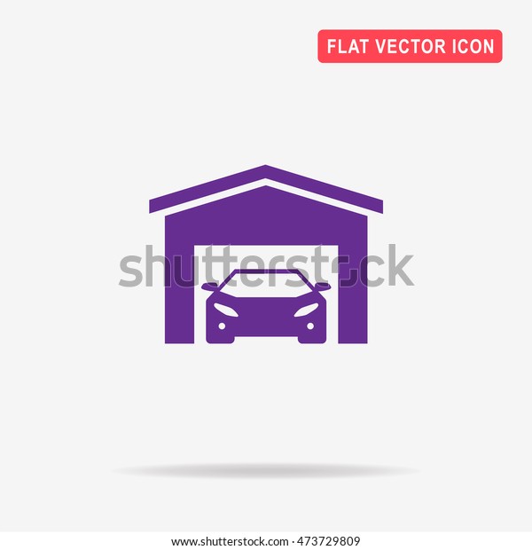 Garage\
icon. Vector concept illustration for\
design.