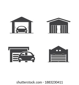 Ilustración de diseño de vectores de iconos de garaje 