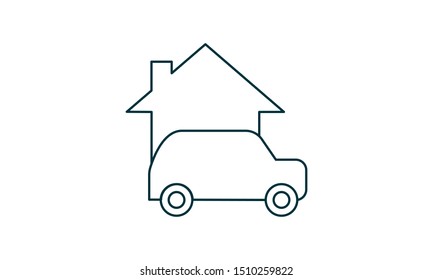 Garage icon vector, flat design best vector icon