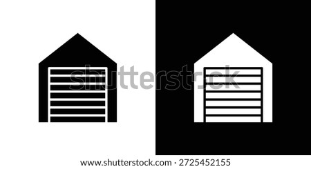 Garage icon vector graphics. filled vector sign, Symbol illustration.