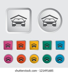 Garage icon. Vector illustration.