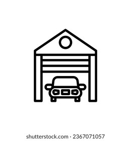 Garage icon in vector. Illustration